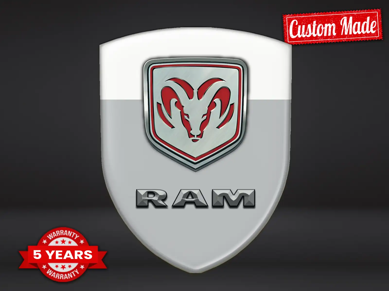 Dodge Sticker Bombé Édition Luxe Badges Bombés Élégants
